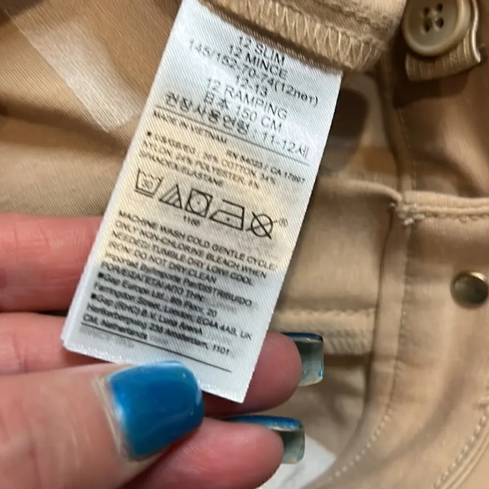 GAP Kids Beige Uniform Ponte Pants, 12 Slim!